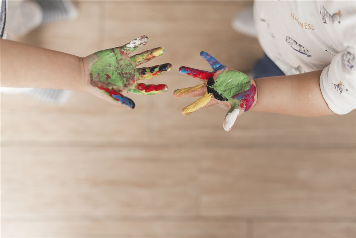 Pintura dactilar niños